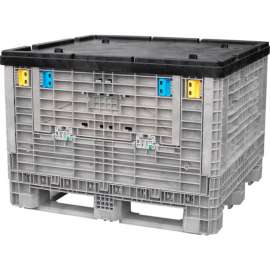 Monoflo Folding Bulk Shipping Container Lid BC4845LID - 48"L x 45"W Black