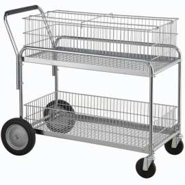 Deluxe Mail and Office File Cart 250 Lb. Capacity