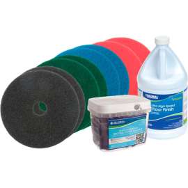Vinyl Composite Tile (VCT) Stripping, Polishing and Scrubbing Pad & Chemical Package - 17"