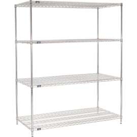 Nexel Shelving Wire Shelving Starter Unit, 60"W x 30"D x 86"H