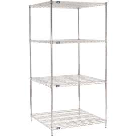 Nexel Shelving Wire Shelving Starter Unit, 36"W x 36"D x 86"H