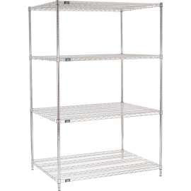 Nexel Shelving Wire Shelving Starter Unit, 48"W x 36"D x 74"H