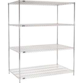 Nexel Shelving Wire Shelving Starter Unit, 72"W x 36"D x 86"H