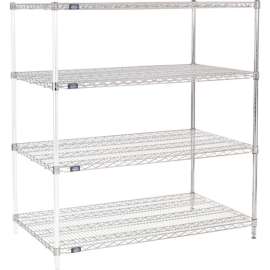 Nexel Shelving Wire Shelving Add-On Unit, 48"W x 30"D x 63"H