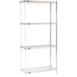 Nexel Shelving Wire Shelving Add-On Unit, 42"W x 14"D x 74"H