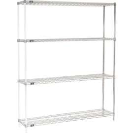 Nexel Shelving Wire Shelving Add-On Unit, 72"W x 14"D x 74"H