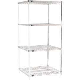 Nexel Shelving Wire Shelving Add-On Unit, 36"W x 30"D x 74"H
