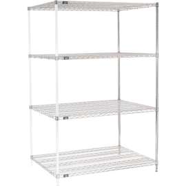 Nexel Shelving Wire Shelving Add-On Unit, 48"W x 36"D x 86"H