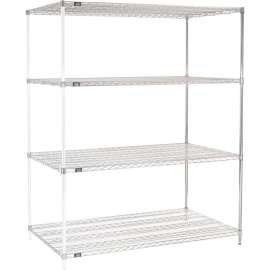 Nexel Shelving Wire Shelving Add-On Unit, 72"W x 36"D x 86"H