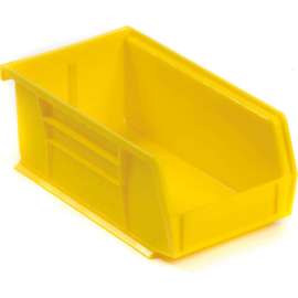 Akro-Mils AkroBin Plastic Stack & Hang Bin, 4-1/8"W x 7-3/8"D x 3"H, Yellow