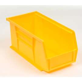 Akro-Mils AkroBin Plastic Stack & Hang Bin, 5-1/2"W x 10-7/8"D x 5"H, Yellow