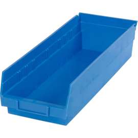 Global Industrial Plastic Nesting Storage Shelf Bin 6-5/8"W x 17-7/8"D x 4"H Blue