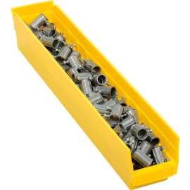 Global Industrial Plastic Nesting Storage Shelf Bin 4-1/8"W x 23-5/8"D x 4"H Yellow