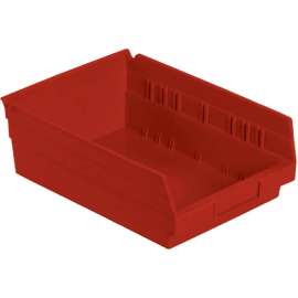 Global Industrial Plastic Nesting Storage Shelf Bin 8-3/8"W x 11-5/8"D x 4"H Red