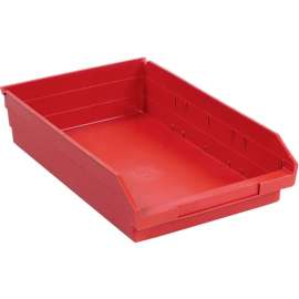 Global Industrial Plastic Nesting Storage Shelf Bin 11-1/8"W x 17-7/8"D x 4"H Red