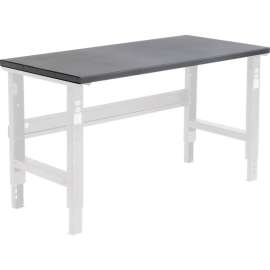 Global Industrial Workbench Top, Steel Square Edge, 60"W x 30"D x 1-3/4" Thick, Black