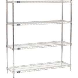 Nexel Shelving Wire Shelving Starter Unit, 48"W x 14"D x 54"H