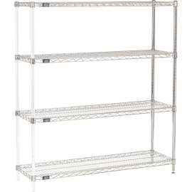 Nexel Shelving Wire Shelving Add-On Unit, 54"W x 14"D x 63"H