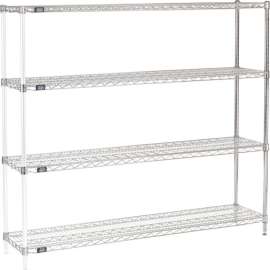 Nexel Shelving Wire Shelving Add-On Unit, 60"W x 14"D x 54"H