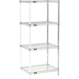 Nexel Shelving Wire Shelving Add-On Unit, 30"W x 18"D x 63"H