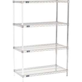 Nexel Shelving Wire Shelving Add-On Unit, 42"W x 18"D x 63"H