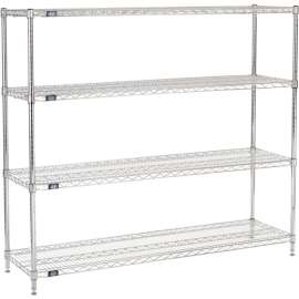 Nexel Shelving Wire Shelving Starter Unit, 72"W x 18"D x 54"H