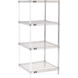 Nexel Shelving Wire Shelving Add-On Unit, 24"W x 24"D x 63"H
