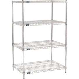 Nexel Shelving Wire Shelving Starter Unit, 42"W x 24"D x 54"H