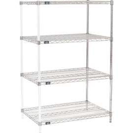 Nexel Shelving Wire Shelving Add-On Unit, 36"W x 24"D x 63"H