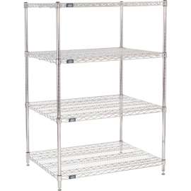 Nexel Shelving Wire Shelving Starter Unit, 36"W x 30"D x 54"H