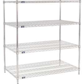 Nexel Shelving Wire Shelving Starter Unit, 48"W x 30"D x 63"H