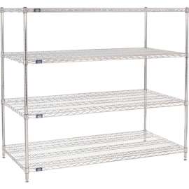 Nexel Shelving Wire Shelving Starter Unit, 72"W x 30"D x 54"H
