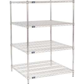 Nexel Shelving Wire Shelving Starter Unit, 36"W x 36"D x 63"H