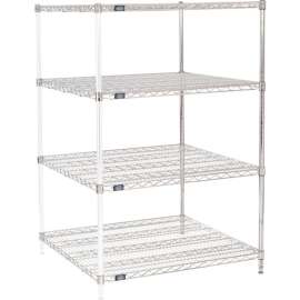 Nexel Shelving Wire Shelving Add-On Unit, 36"W x 36"D x 63"H