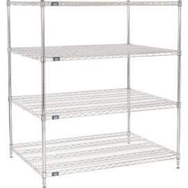 Nexel Shelving Wire Shelving Starter Unit, 48"W x 36"D x 54"H