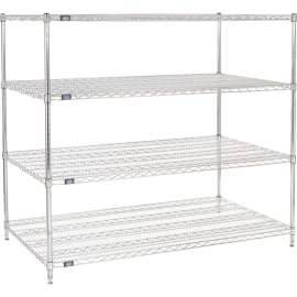 Nexel Shelving Wire Shelving Starter Unit, 72"W x 36"D x 63"H