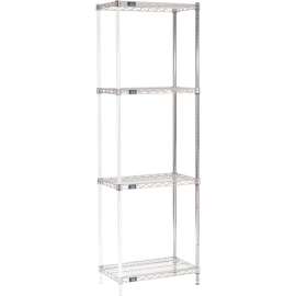 Nexel Shelving Wire Shelving Add-On Unit, 24"W x 14"D x 86"H