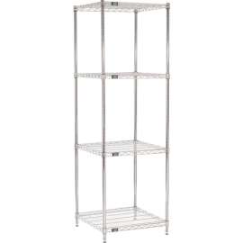 Nexel Shelving Wire Shelving Starter Unit, 24"W x 24"D x 86"H