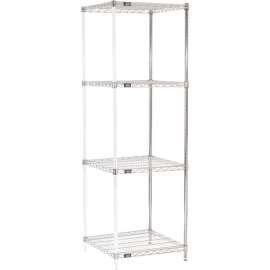 Nexel Shelving Wire Shelving Add-On Unit, 24"W x 24"D x 86"H