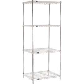 Nexel Shelving Wire Shelving Starter Unit, 30"W x 24"D x 86"H
