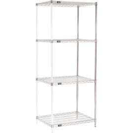 Nexel Shelving Wire Shelving Add-On Unit, 30"W x 24"D x 86"H