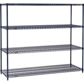 Nexel Nexelon, 4 Tier, Wire Shelving Starter Unit, 72"W x 18"D x 74"H