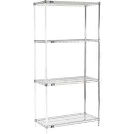 Nexel Shelving Wire Shelving Add-On Unit, 36"W x 18"D x 86"H