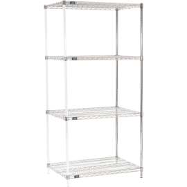Nexel Shelving Wire Shelving Add-On Unit, 42"W x 24"D x 86"H