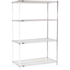 Nexel Shelving Wire Shelving Add-On Unit, 54"W x 24"D x 86"H