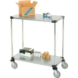 Nexel Adjustable Shelf Cart w/2 Shelves, 800 Ib. Capacity, 36"L x 18"W x 40"H