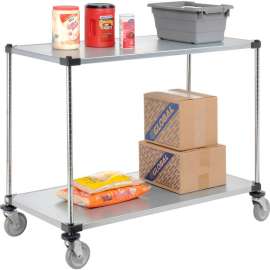 Nexel Adjustable Shelf Cart w/2 Shelves, 800 Ib. Capacity, 48"L x 24"W x 40"H