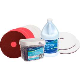 Hardwood Floor Stripping, Polishing, and Cleaning Pad & Chemical Package - 20"