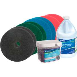 Vinyl Composite Tile (VCT) Stripping, Polishing and Scrubbing Pad & Chemical Package - 20"