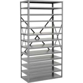 Steel Open Shelving 13 Shelves, No Bins, 36"L x 18"W x 73"H